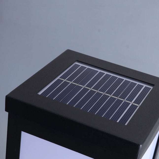Nowoczesna Lampa Ogrodowa Solarno-Elektryczna Stojąca – Kwadratowy Design, Odporna na Warunki Atmosferyczne, LED 8
