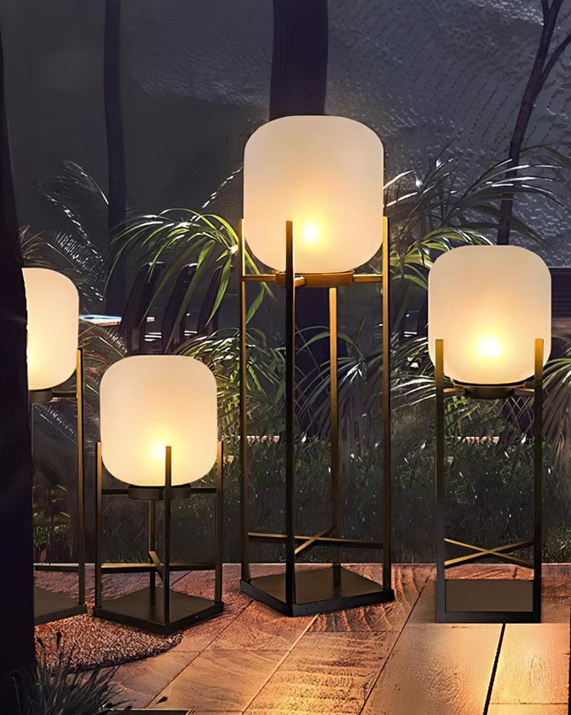 Nowoczesna Lampa Ogrodowa Stojąca Solarno-Wodoodporna z Stali Nierdzewnej i Szkła – Eleganckie Lampy do Ogrodu 3