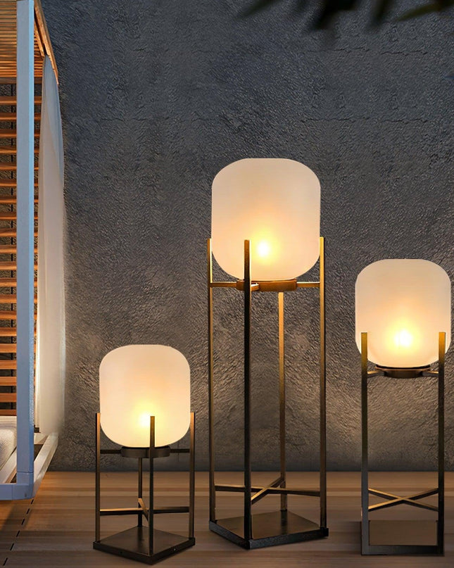 Nowoczesna Lampa Ogrodowa Stojąca Solarno-Wodoodporna z Stali Nierdzewnej i Szkła – Eleganckie Lampy do Ogrodu 4