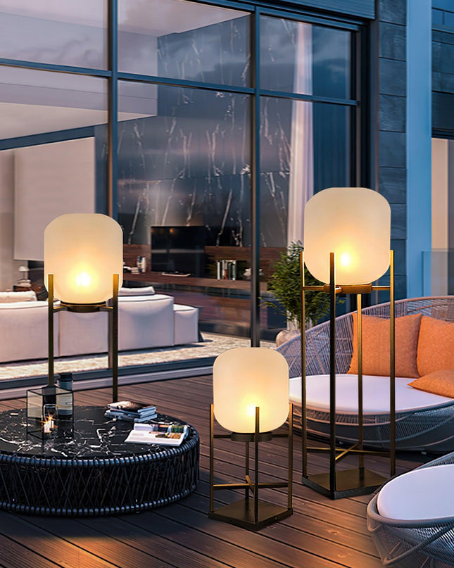 Nowoczesna Lampa Ogrodowa Stojąca Solarno-Wodoodporna z Stali Nierdzewnej i Szkła – Eleganckie Lampy do Ogrodu 8