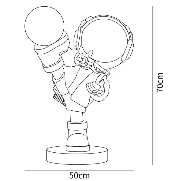 Nowoczesna Lampa Podłogowa Astronaut z Regulowanym Oświetleniem LED – Fantazyjny Design do Salonu i Sypialni 3
