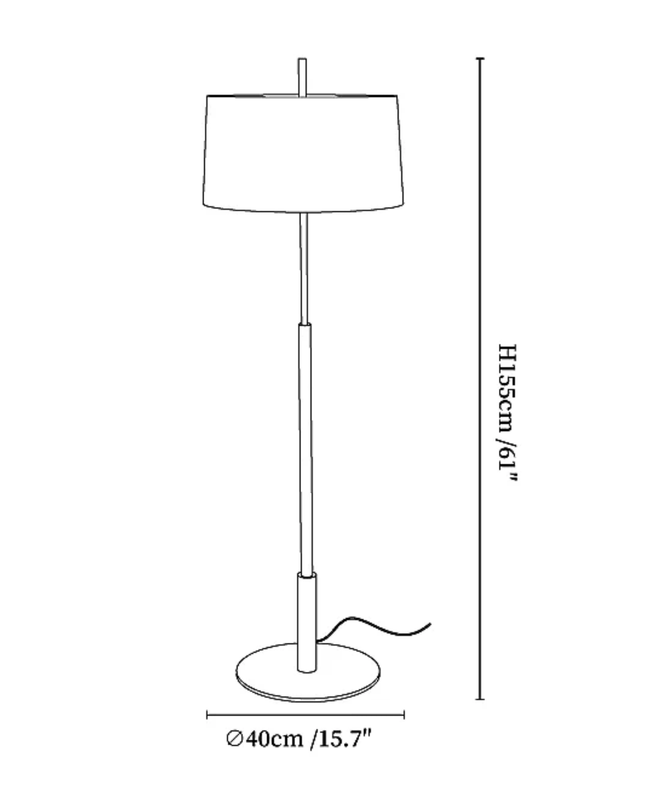 Nowoczesna Lampa Podłogowa Czarna z Tekstylnym Abażurem – Elegancki Design do Wnętrz, Ciepłe Oświetlenie 2