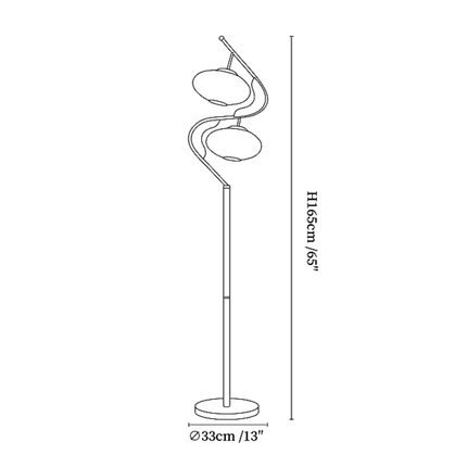 Nowoczesna Lampa Podłogowa Stojąca Złota Z Podwójnym Kloszem - Elegancka Lampa Do Czytania 165 cm, Idealna Do Salonu I Sypialni 2