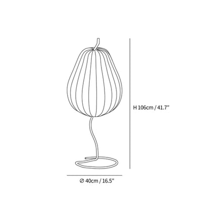 Nowoczesna Lampa Podłogowa do Czytania z Jedwabnym Kloszem – Elegancka Lampa Stojąca w Kształcie Gruszki, Metalowa Rama, Miękka Biel 3
