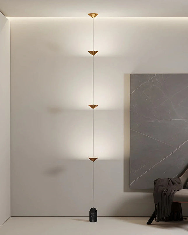 Nowoczesna Lampa Podłogowa z Regulowaną Wysokością LED – Minimalistyczny Design, Metalowa i Akrylowa, Ciepłe Światło 0