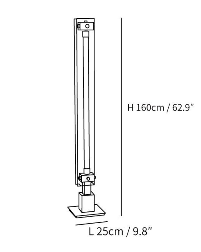 Nowoczesna Lampa Podłogowa z Szkła i Akrylu – 160 cm, Zintegrowane Światło LED do Salonu, Sypialni i Korytarza 2
