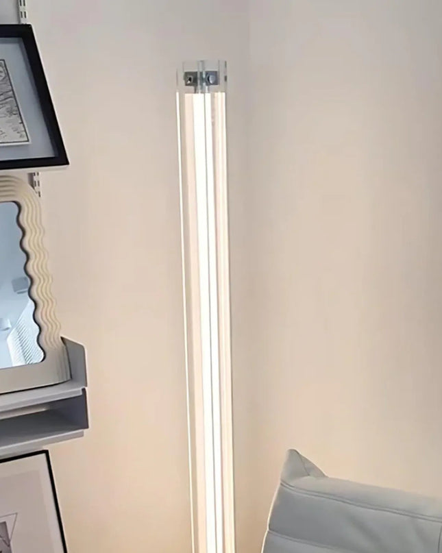Nowoczesna Lampa Podłogowa z Szkła i Akrylu – 160 cm, Zintegrowane Światło LED do Salonu, Sypialni i Korytarza 5