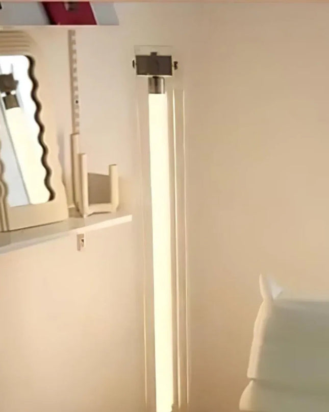 Nowoczesna Lampa Podłogowa z Szkła i Akrylu – 160 cm, Zintegrowane Światło LED do Salonu, Sypialni i Korytarza 7