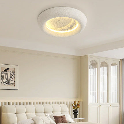 Nowoczesna Lampa Ścienna Moon z Żywicy LED, Okrągły Kinkiet Ścienny do Salonu i Sypialni, 40 cm 2