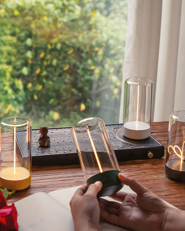 Nowoczesna Lampa Stołowa Bezprzewodowa z Magnetycznym Oświetleniem – Lampka Nocna na Baterie do Salonów, Stylowa i Funkcjonalna 2