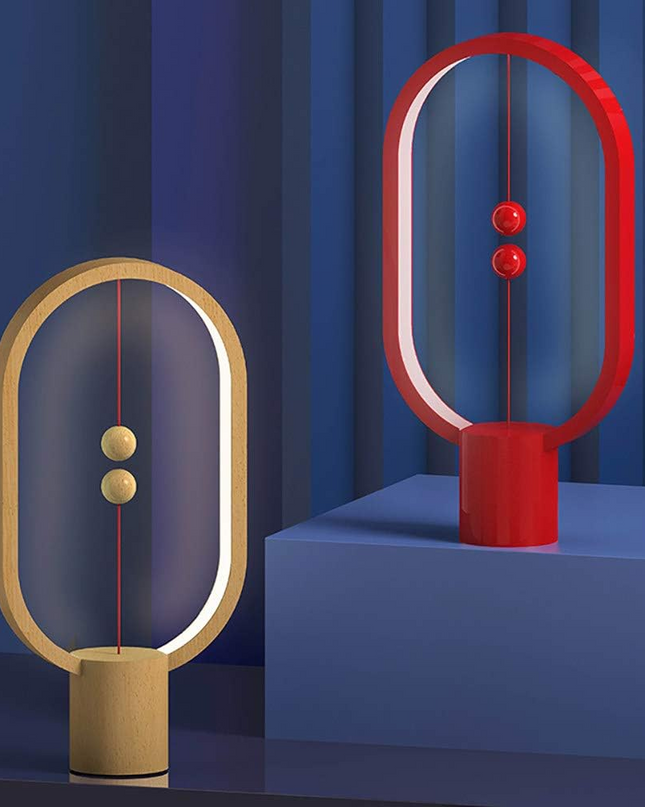 Nowoczesna Lampa Stołowa LED z Czerwonym Światłem – Magnetyczna Lampa do Salonów i Światło Nocne 7