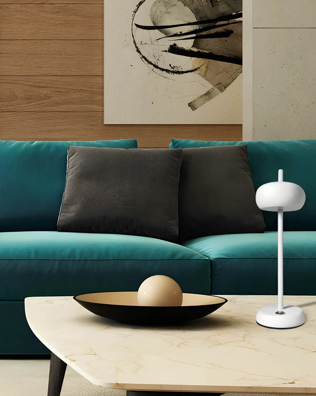 Nowoczesna Lampa Stołowa Rine z Regulacją Jasności – Metalowa, Minimalistyczna Lampka do Salonu i Biura 4