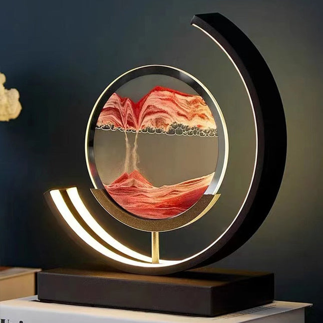 Nowoczesna Lampa Stołowa Treibsand z Dynamicznym Piaskiem 3D do Salonów i Biur 1