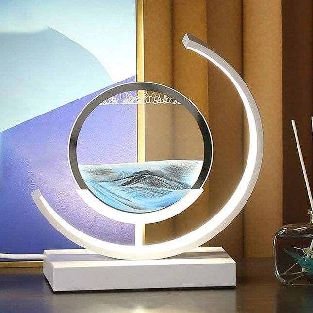 Nowoczesna Lampa Stołowa Treibsand z Dynamicznym Piaskiem 3D do Salonów i Biur 4