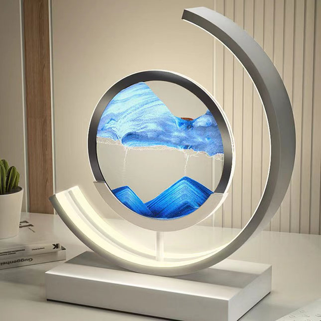 Nowoczesna Lampa Stołowa Treibsand z Dynamicznym Piaskiem 3D do Salonów i Biur 5