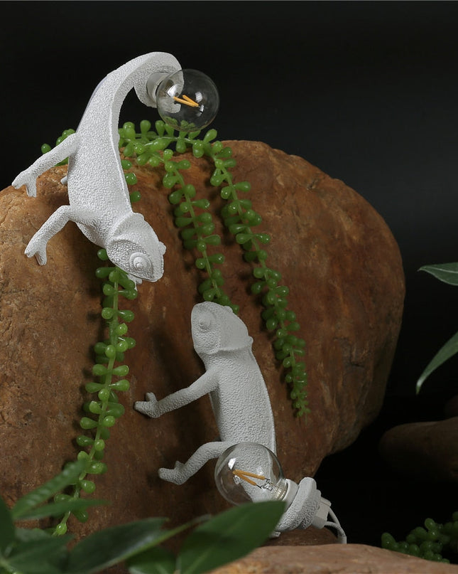 Nowoczesna Lampa Stołowa z Żywicy w Kształcie Jaszczurki – Unikalne Lampy Stołowe do Salonu, Oświetlenie LED, 19 cm 3