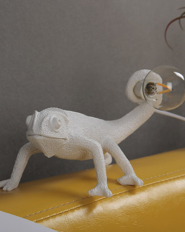 Nowoczesna Lampa Stołowa z Żywicy w Kształcie Jaszczurki – Unikalne Lampy Stołowe do Salonu, Oświetlenie LED, 19 cm 4