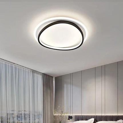 Nowoczesna Lampa Sufitowa Czarno-Złota LED do Sypialni i Salonu – Elegancki Design, Łatwy Montaż, Oświetlenie do 10 m² 2