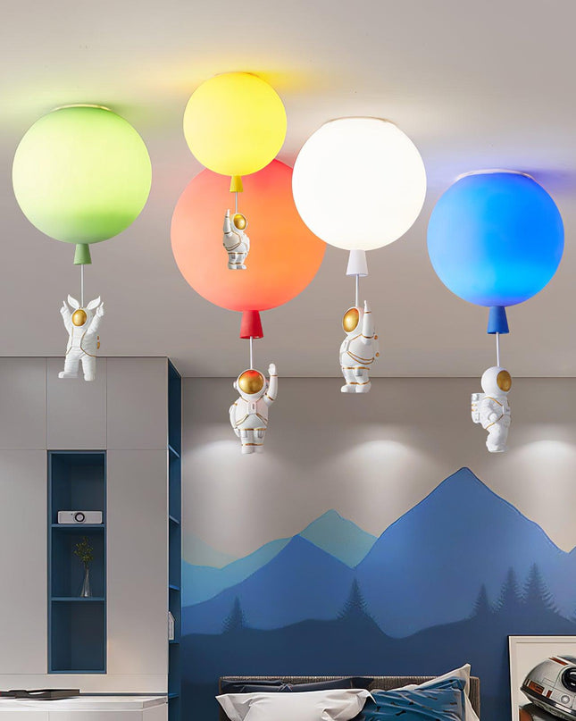 Nowoczesna Lampa Sufitowa LED Księżyc i Astronauta – Oświetlenie do Sypialni i Pokoi Zabaw, Średnica 25/30/35 cm 8