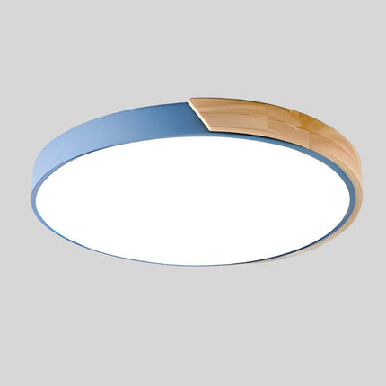 Nowoczesna Lampa Sufitowa LED Okrągła Drewniana do Sypialni i Salonu 23CM/30CM 10