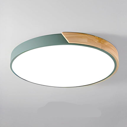 Nowoczesna Lampa Sufitowa LED Okrągła Drewniana do Sypialni i Salonu 23CM/30CM 14