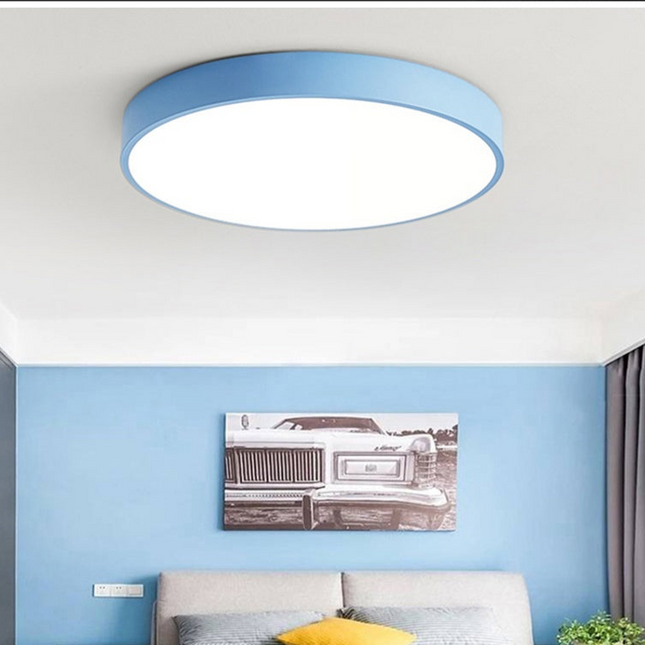 Nowoczesna Lampa Sufitowa LED Okrągła Drewniana do Sypialni i Salonu 23CM/30CM 3