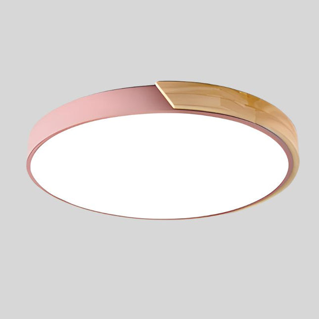 Nowoczesna Lampa Sufitowa LED Okrągła Drewniana do Sypialni i Salonu 23CM/30CM 9