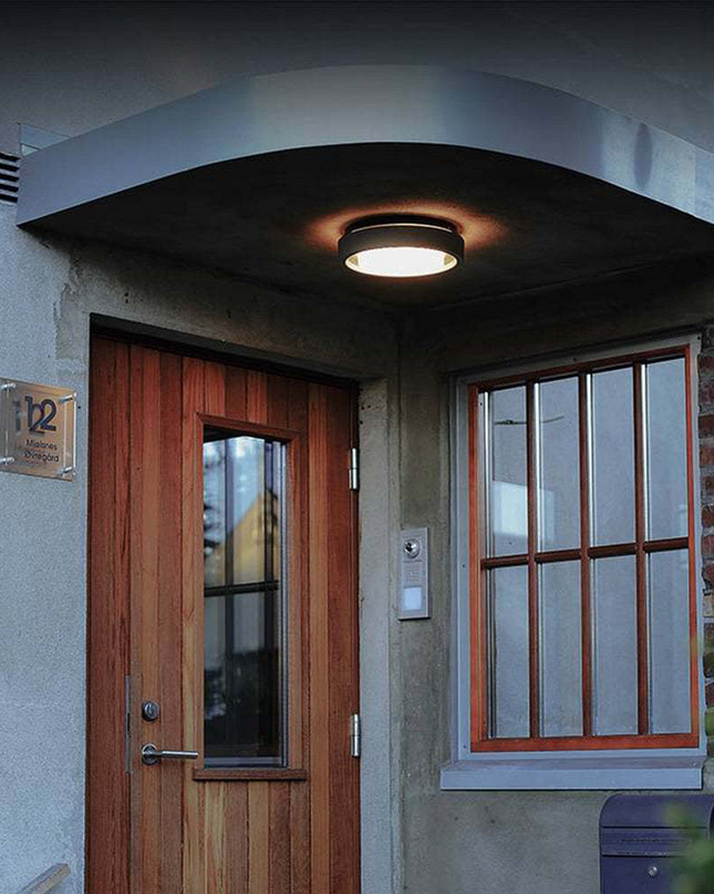 Nowoczesna Lampa Sufitowa LED Okrągła IP65 w Czarnym Kolorze – Stylowe Oświetlenie do Wnętrz i na Zewnątrz 1