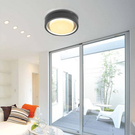 Nowoczesna Lampa Sufitowa LED Okrągła IP65 w Czarnym Kolorze – Stylowe Oświetlenie do Wnętrz i na Zewnątrz 3