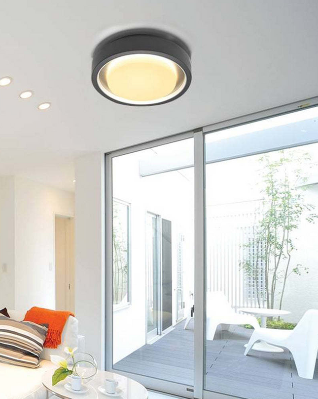 Nowoczesna Lampa Sufitowa LED Okrągła IP65 w Czarnym Kolorze – Stylowe Oświetlenie do Wnętrz i na Zewnątrz 3