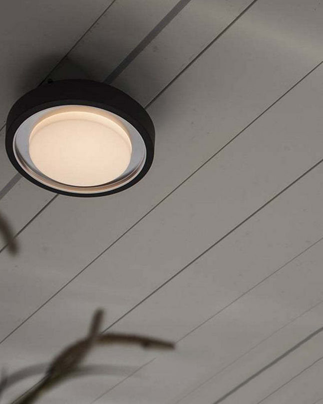 Nowoczesna Lampa Sufitowa LED Okrągła IP65 w Czarnym Kolorze – Stylowe Oświetlenie do Wnętrz i na Zewnątrz 4