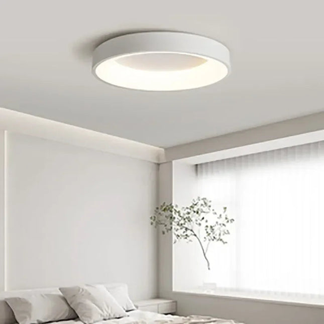 Nowoczesna Lampa Sufitowa LED Okrągła w Stylu Nordyckim do Sypialni i Salonu 0