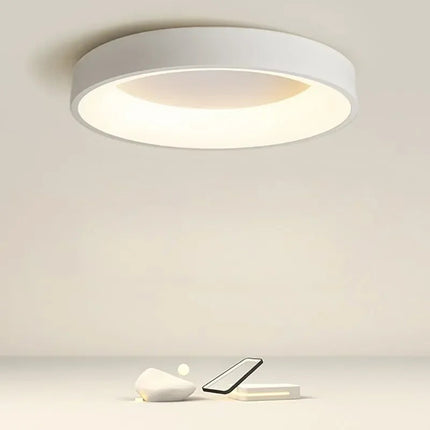 Nowoczesna Lampa Sufitowa LED Okrągła w Stylu Nordyckim do Sypialni i Salonu 1
