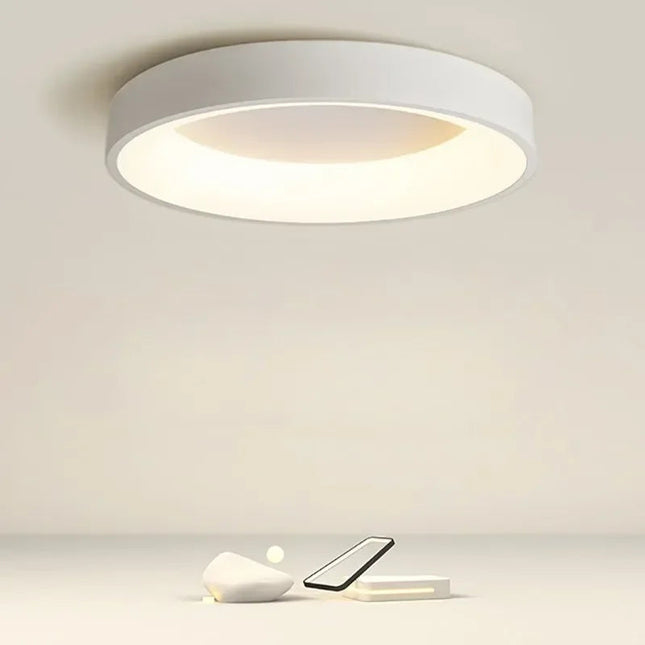 Nowoczesna Lampa Sufitowa LED Okrągła w Stylu Nordyckim do Sypialni i Salonu 1