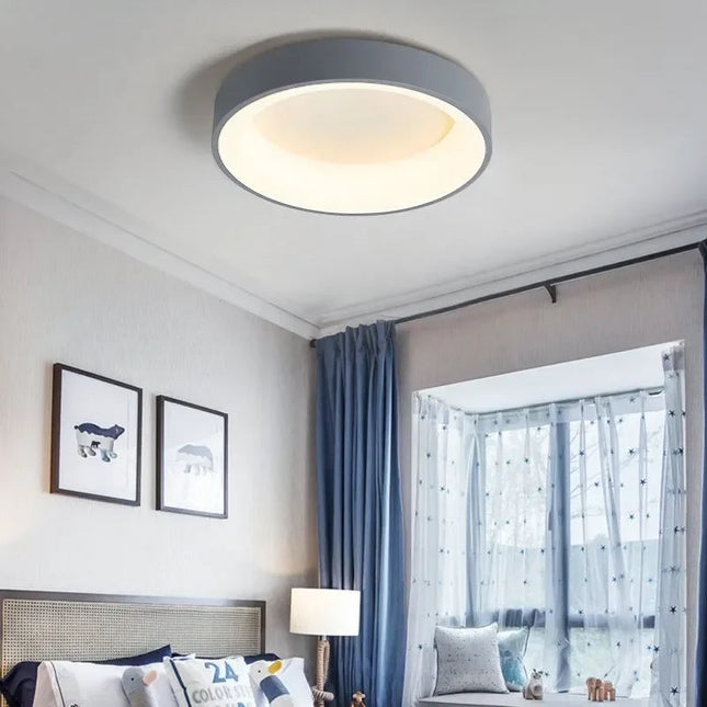 Nowoczesna Lampa Sufitowa LED Okrągła w Stylu Nordyckim do Sypialni i Salonu 2