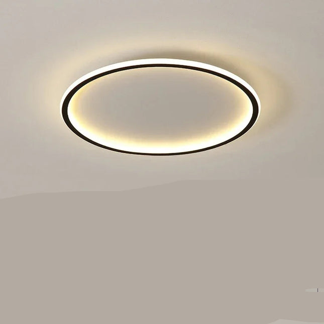 Nowoczesna Lampa Sufitowa LED Okrągła w Stylu Skandynawskim do Salonów i Wnętrz 0
