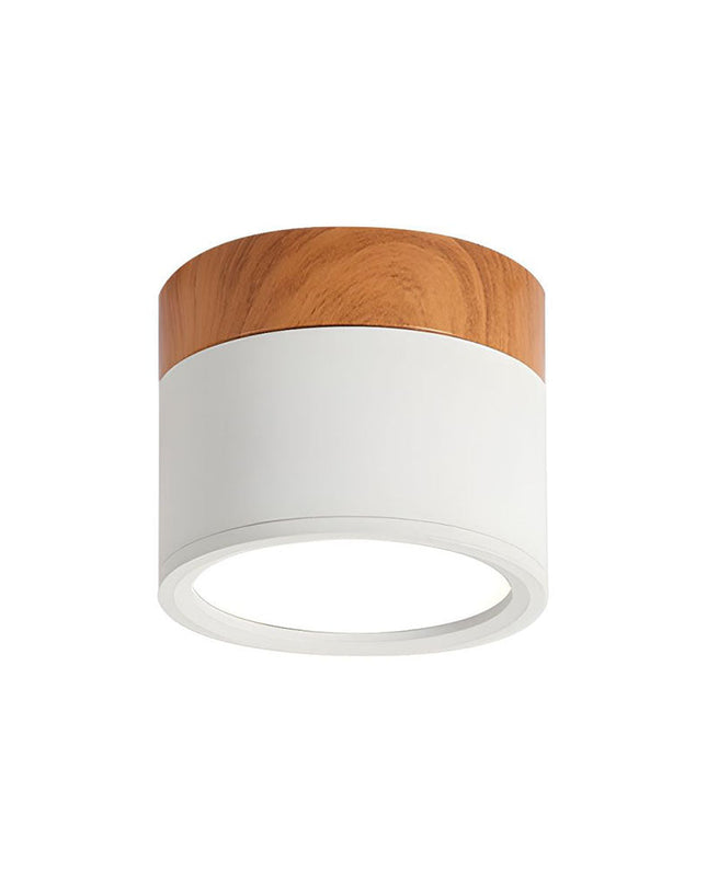 Nowoczesna Lampa Sufitowa LED z Drewnianym Akcentem – Kompaktowa Lampa Sufitowa do Salonów i Sypialni 3