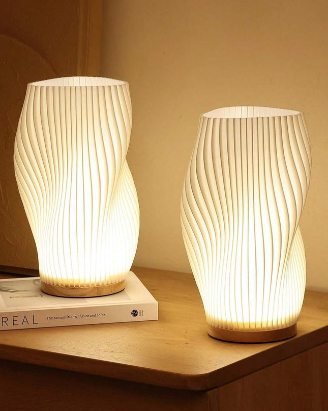 Nowoczesna Lampa Wavecrest z Funkcją Ściemniania i Portem USB – Elegancka Lampa do Biura, Sypialni i Salonu 3