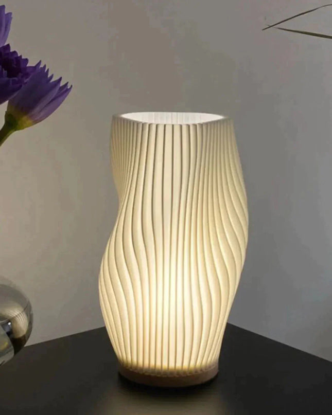 Nowoczesna Lampa Wavecrest z Funkcją Ściemniania i Portem USB – Elegancka Lampa do Biura, Sypialni i Salonu 4