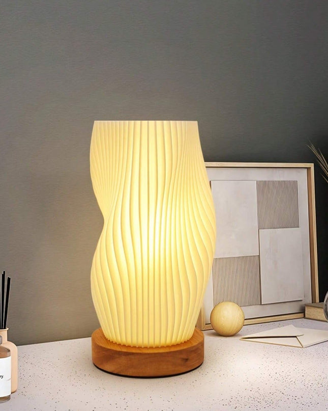 Nowoczesna Lampa Wavecrest z Funkcją Ściemniania i Portem USB – Elegancka Lampa do Biura, Sypialni i Salonu 5