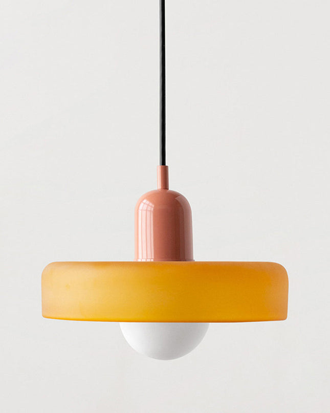 Nowoczesna Lampa Wisząca Bauhaus z Kolorowego Szkła do Salonu - Stylowe Lampy Wiszące i Żyrandole do Salonów 17