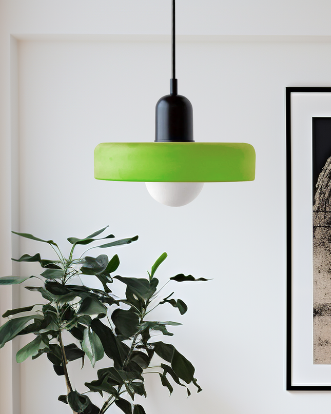 Nowoczesna Lampa Wisząca Bauhaus z Kolorowego Szkła do Salonu - Stylowe Lampy Wiszące i Żyrandole do Salonów 2
