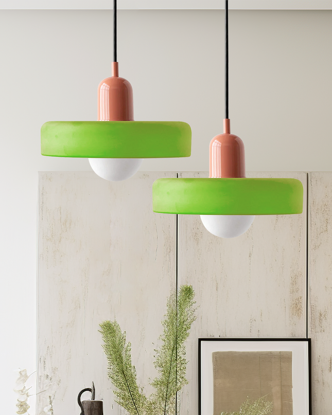 Nowoczesna Lampa Wisząca Bauhaus z Kolorowego Szkła do Salonu - Stylowe Lampy Wiszące i Żyrandole do Salonów 24