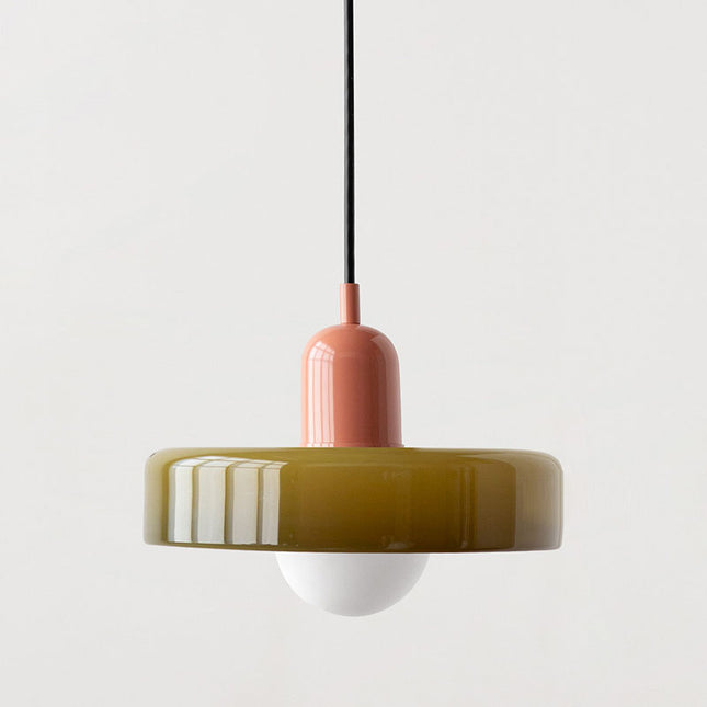Nowoczesna Lampa Wisząca Bauhaus z Kolorowego Szkła do Salonu - Stylowe Lampy Wiszące i Żyrandole do Salonów 29