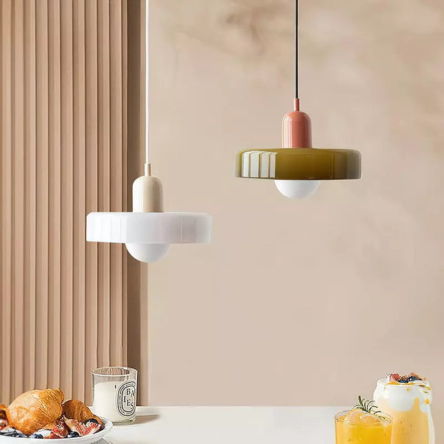 Nowoczesna Lampa Wisząca Bauhaus z Kolorowego Szkła do Salonu - Stylowe Lampy Wiszące i Żyrandole do Salonów 7