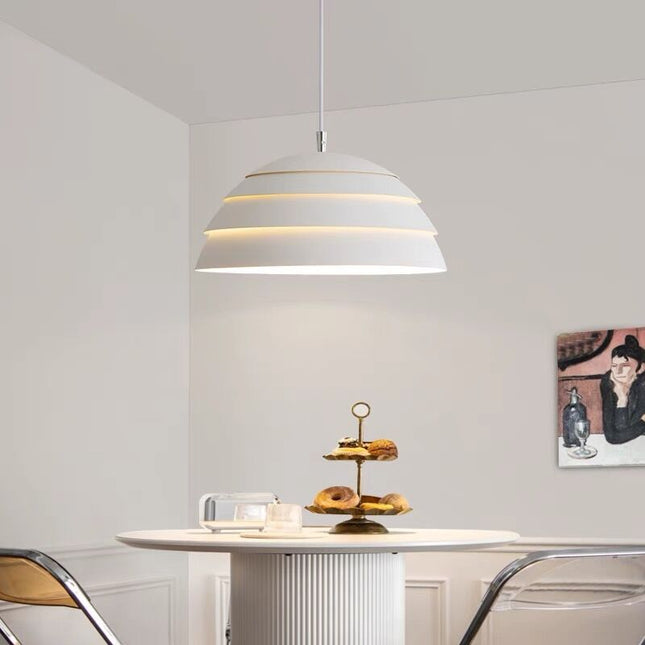 Nowoczesna Lampa Wisząca LED Dome Pot do Salonu - Elegancka Lampa nad Stół z Żelaza i Aluminium, Średnica 39 cm 6