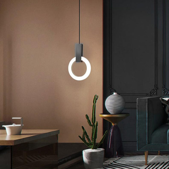 Nowoczesna Lampa Wisząca LED Nordic Ring – Okrągły Kształt, Minimalistyczny Design 3