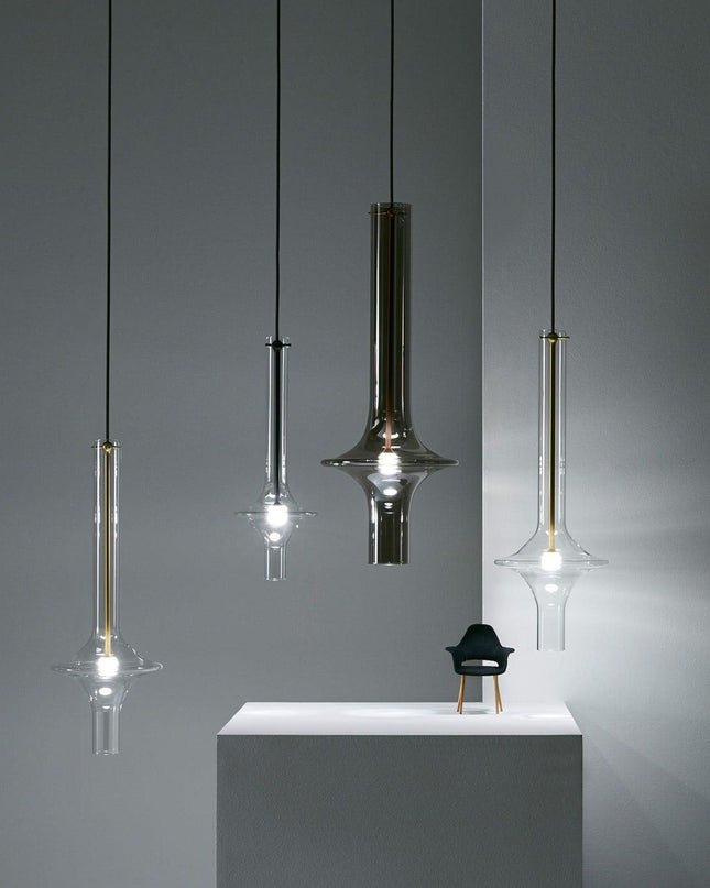 Nowoczesna Lampa Wisząca LED z Szkła i Żelaza – Regulowana Temperatura Barwowa, Idealna do Kuchni i Jadalni 6