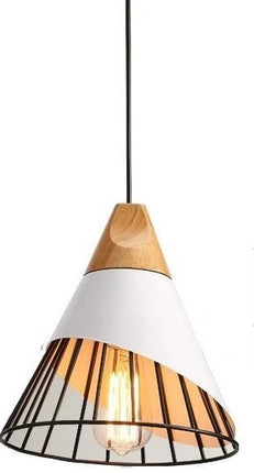 Nowoczesna Lampa Wisząca LED z Żelaza i Drewna do Salonu – Elegancki Żyrandol w Stylu Industrialnym 7