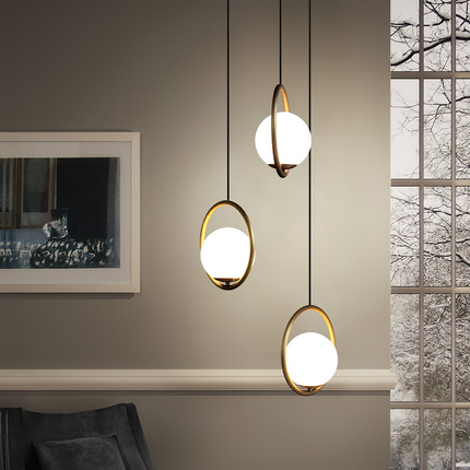 Nowoczesna Lampa Wisząca Mila z Metalowym i Szklanym Wykończeniem – Owalna, Różne Rozmiary 1